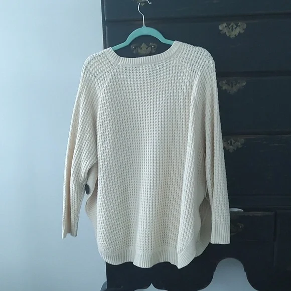 Cream Sweater with Button Accents - Picture 2 of 7